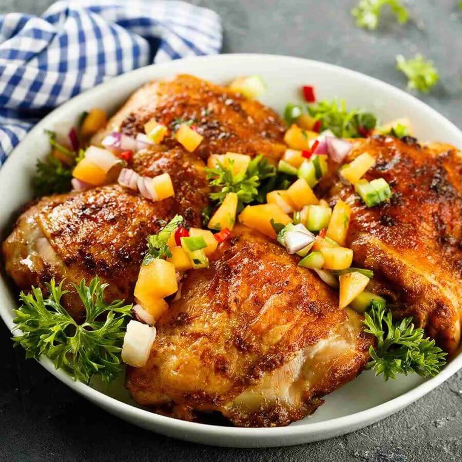 Инстант Пот | Рецепта за Пилешки бутчета със сладко от кайсии и ананас